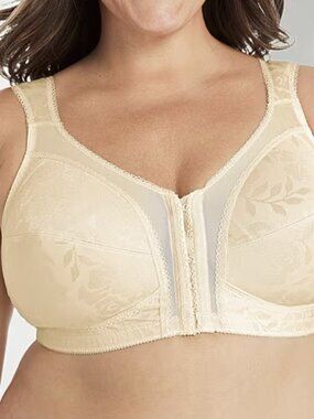 Playtex 18 Hour Supportive Front Close Flexible Back Wireless Bra LightBeige NWT